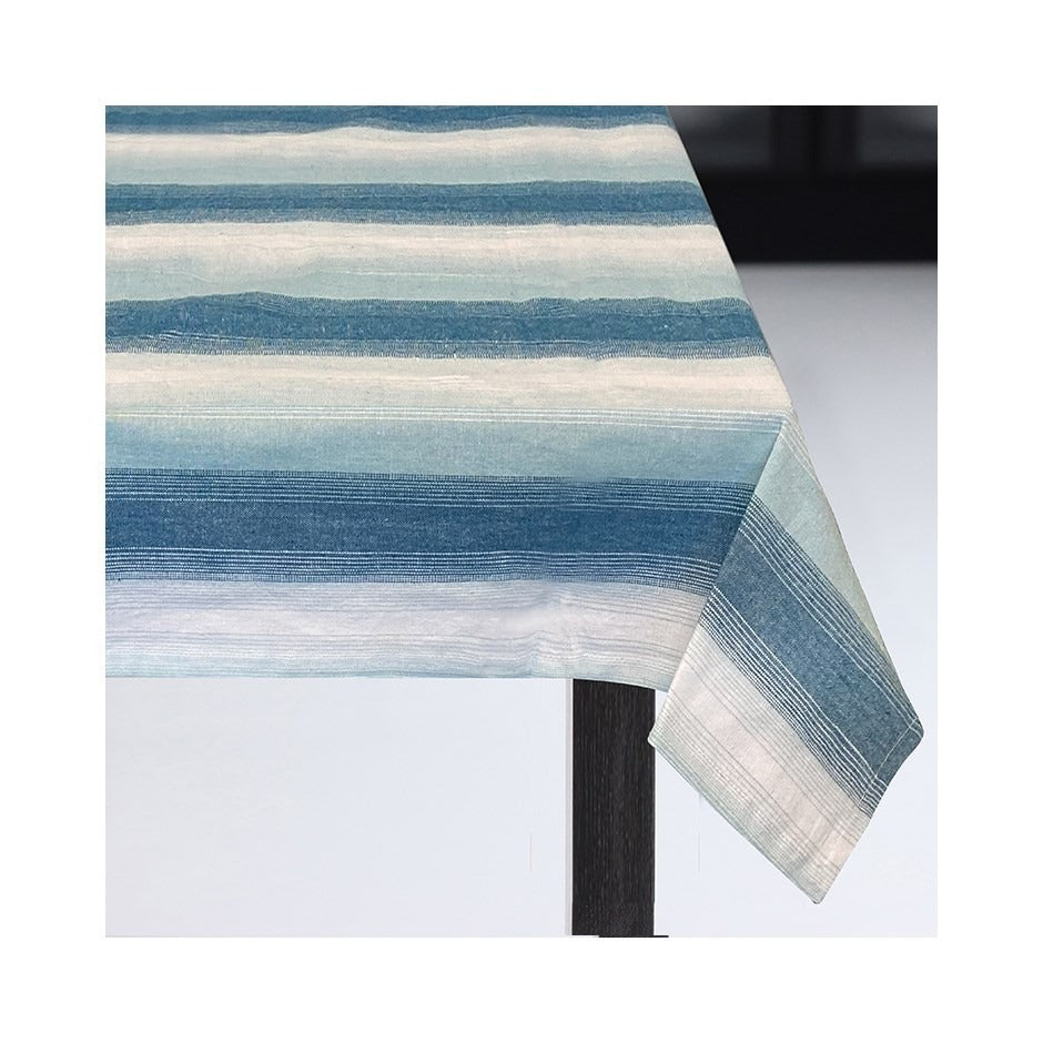 Nappe à rayures Sera - Bleue 152 x 229 cm