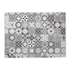 Spanish Tile Printed Drying Mat Black 15" x 20"