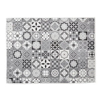 Spanish Tile Printed Drying Mat Black 15" x 20"
