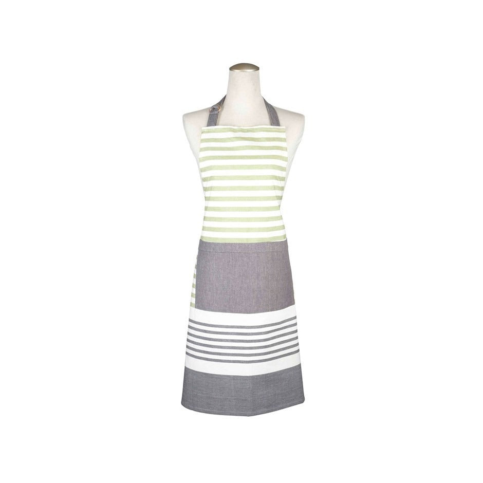 Urban Stripe Adjustable Woven Apron Green