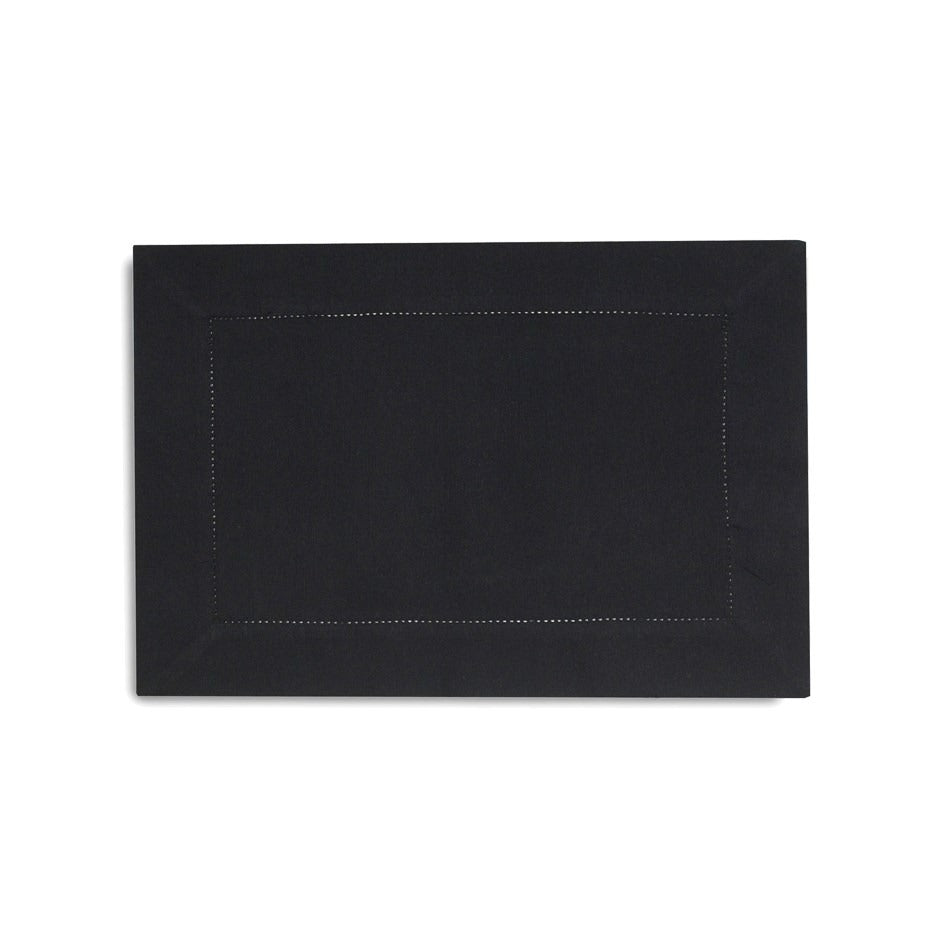Vienna Linen Placemat Black 13 X 19'' – Kitchen Linens gift Montreal Villeray Urban Palate