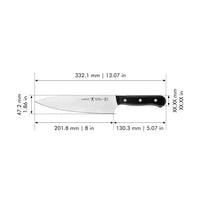 Cuchillo de chef de 8" con filo fino