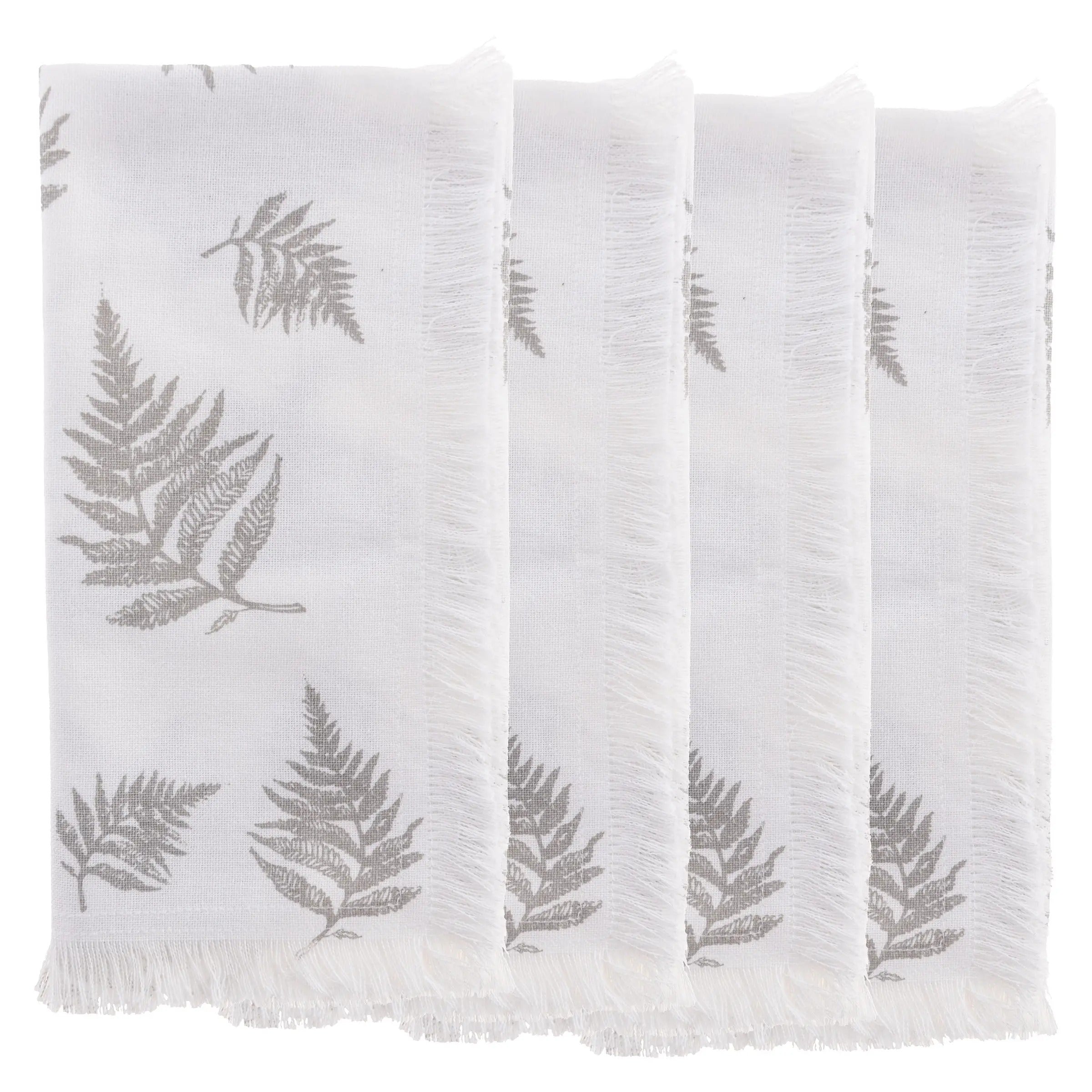 Serviette de table motif fougère - Lot de 4