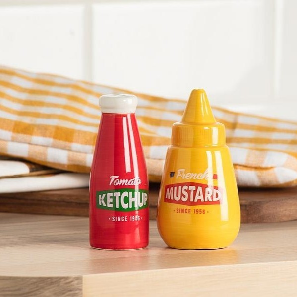 Ketchup & Mustard Salt & Pepper Shaker Set