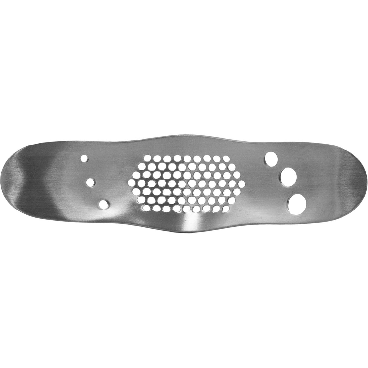 Presse-ail en acier inoxydable avec éplucheur d'herbes intégré