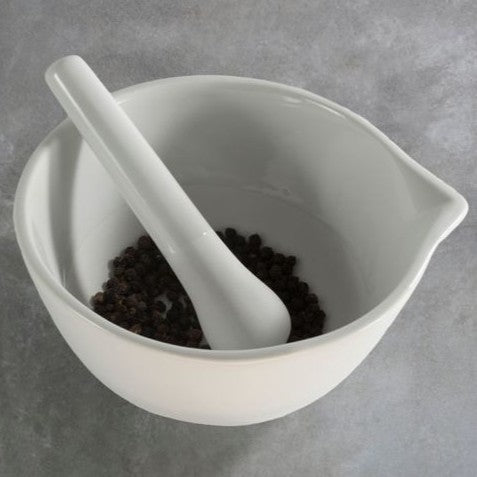 Porcelain Mortar & Pestle Set with Pouring Spout 400ml