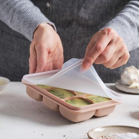 Silicone Large Ice Cube Tray with Lid - 6 Bricks