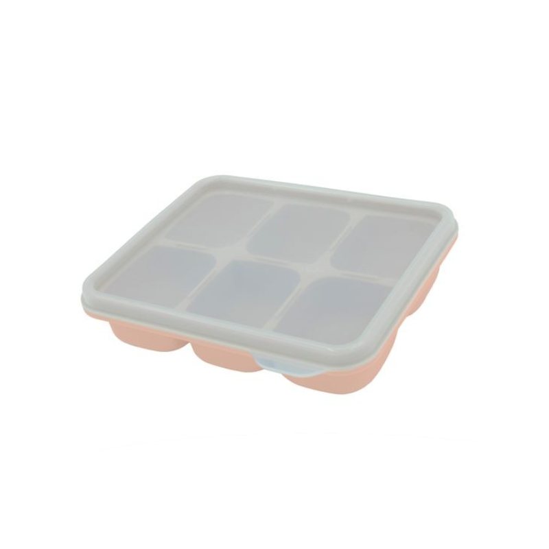 Silicone Large Ice Cube Tray with Lid - 6 Bricks