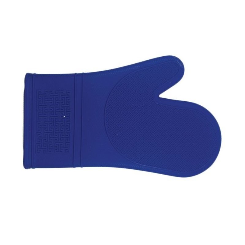 Gant de cuisine en silicone bleu indigo