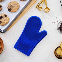 Gant de cuisine en silicone bleu indigo