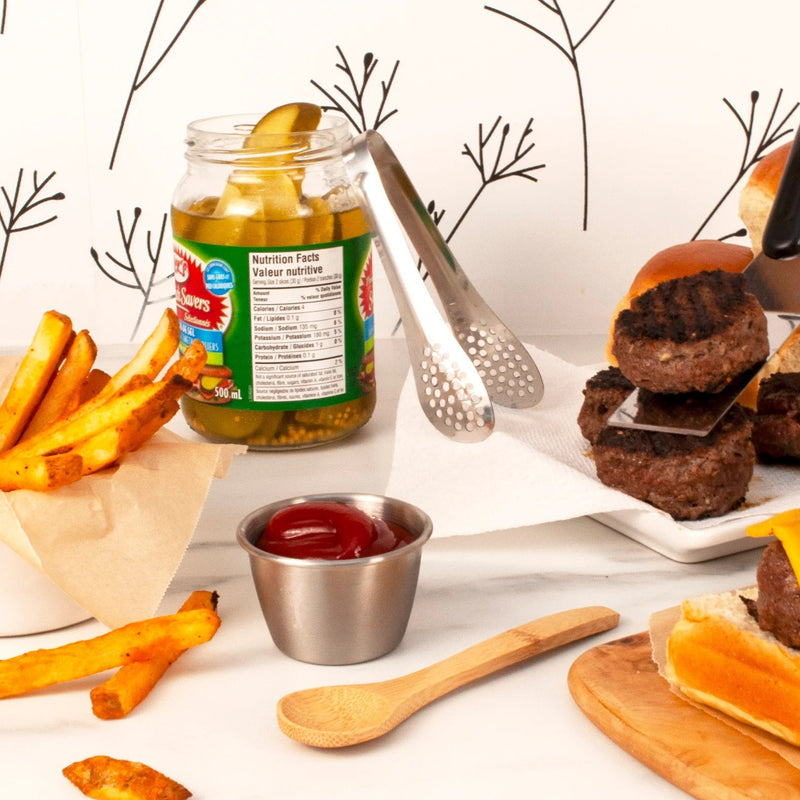 Small Stainless Steel Serving Tongs 13cm / 5"