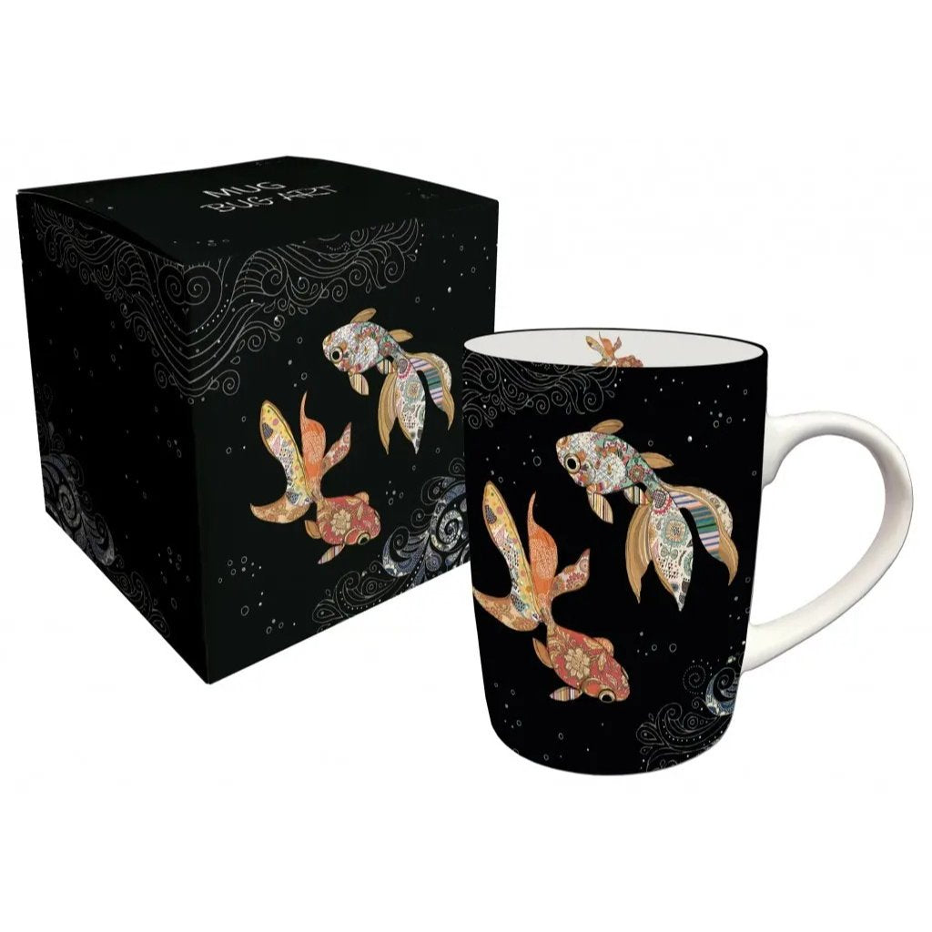 Taza de porcelana con diseño de pez 10 cm