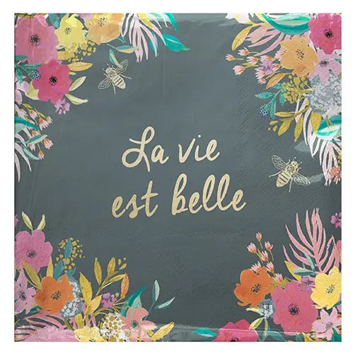 Servilletas de papel "La Vie Est Belle" paquete de 20