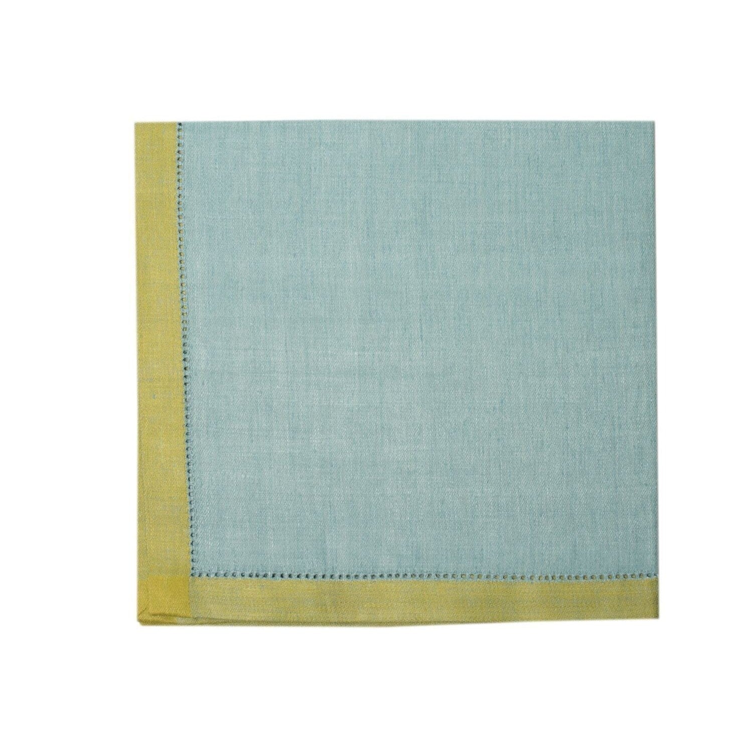 Azzura Linen Napkins in Azure & Olive - Set of 4