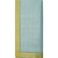 Azzura Linen Napkins in Azure & Olive - Set of 4