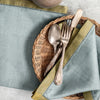 Azzura Linen Napkins in Azure & Olive - Set of 4