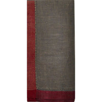 Versailles Napkins in Smoke Grey and Gold - Set of 4