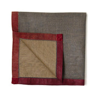 Versailles Napkins in Smoke Grey and Gold - Set of 4