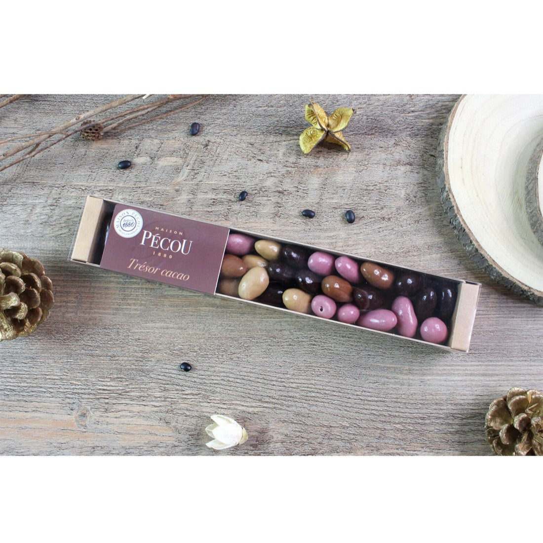 Sugared almonds “Trésor Cacao” 120g