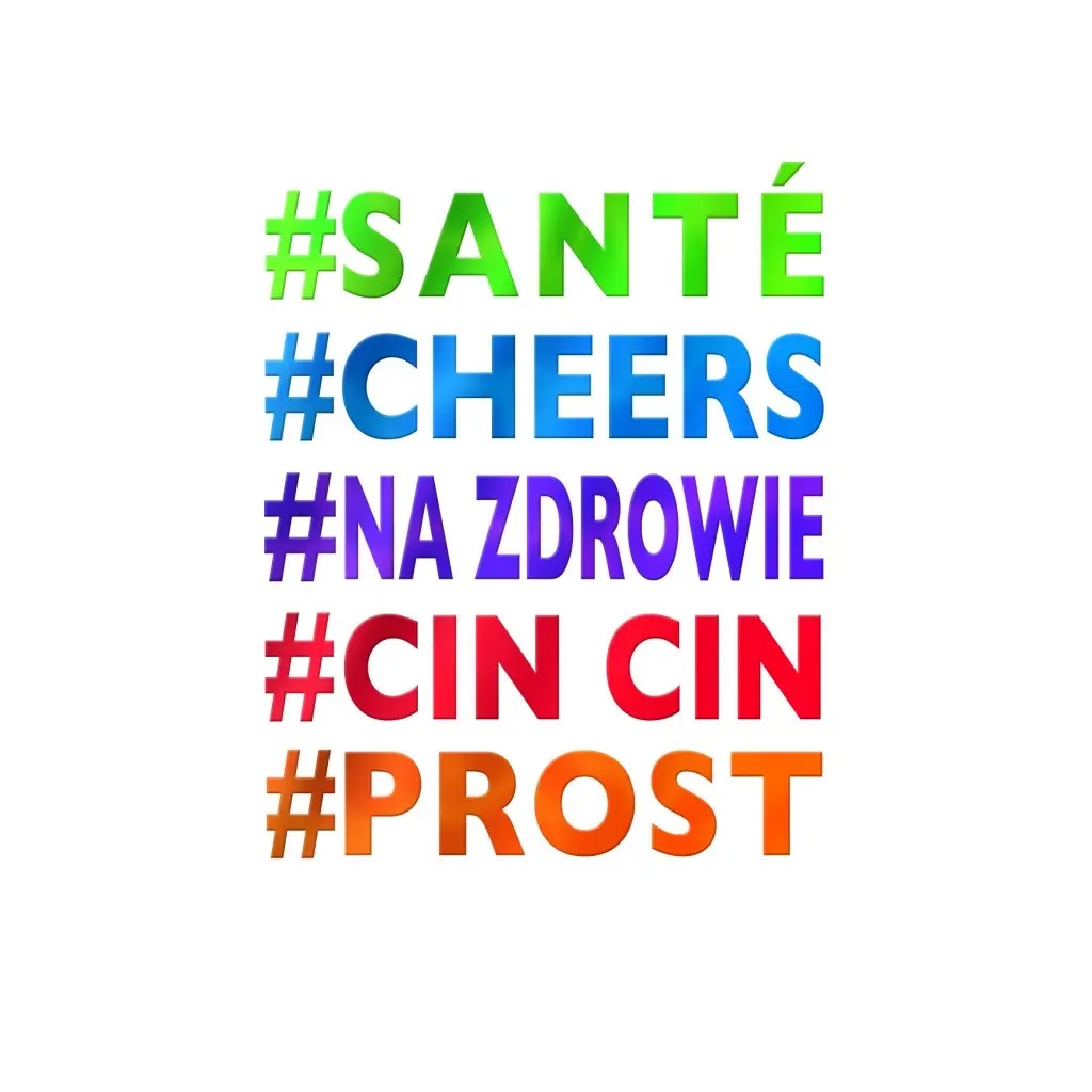 Mashtag Santé Cheers Greeting Card 6" x 6"