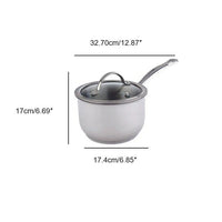 Nouvelle Stainless Steel 2.1L Saucepan with Tempered Glass Lid
