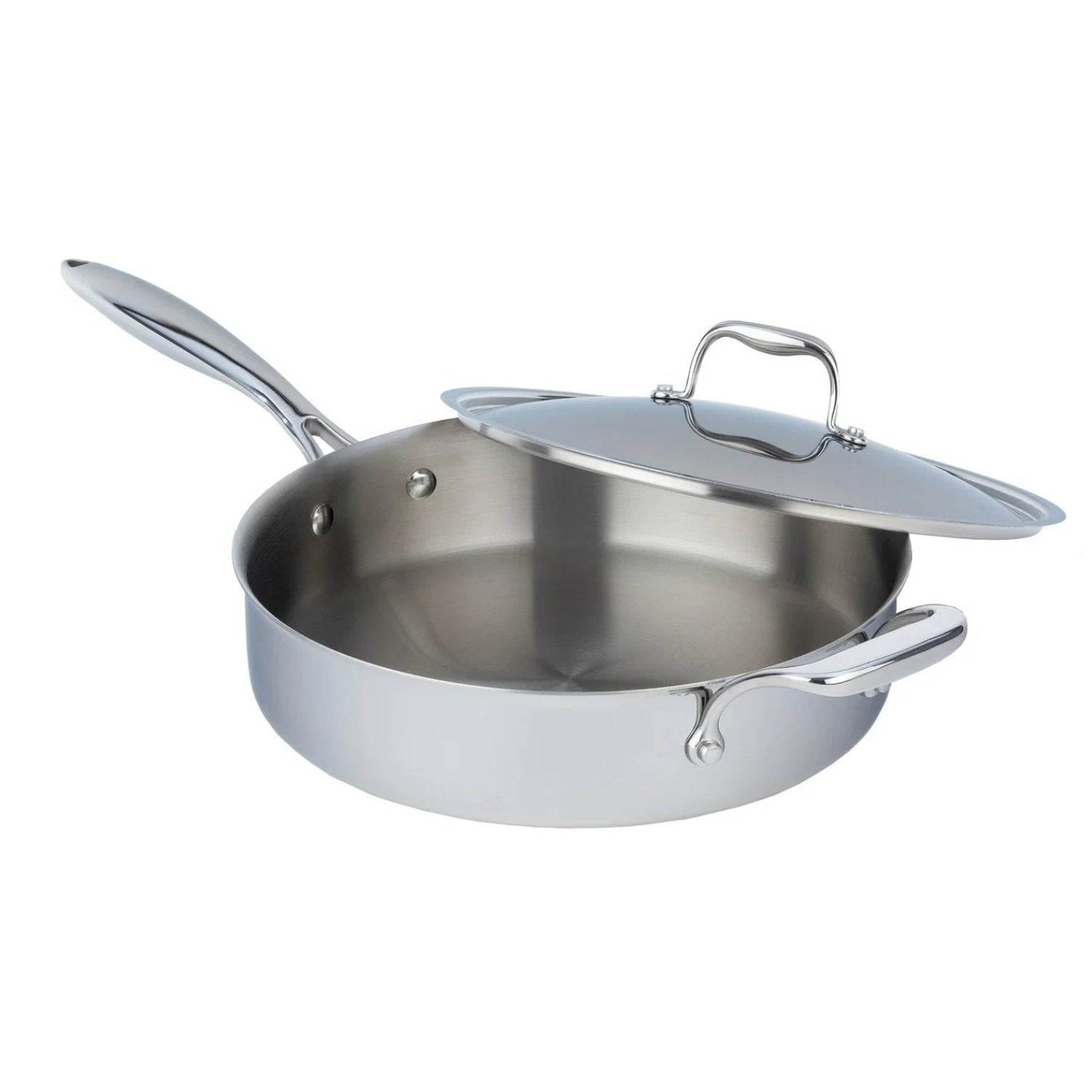 Sartén de 4.2 L de acero inoxidable Tri-Ply Clad SuperSteel con tapa