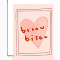 Tarjeta de felicitación Bisou Bisou