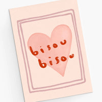 Tarjeta de felicitación Bisou Bisou