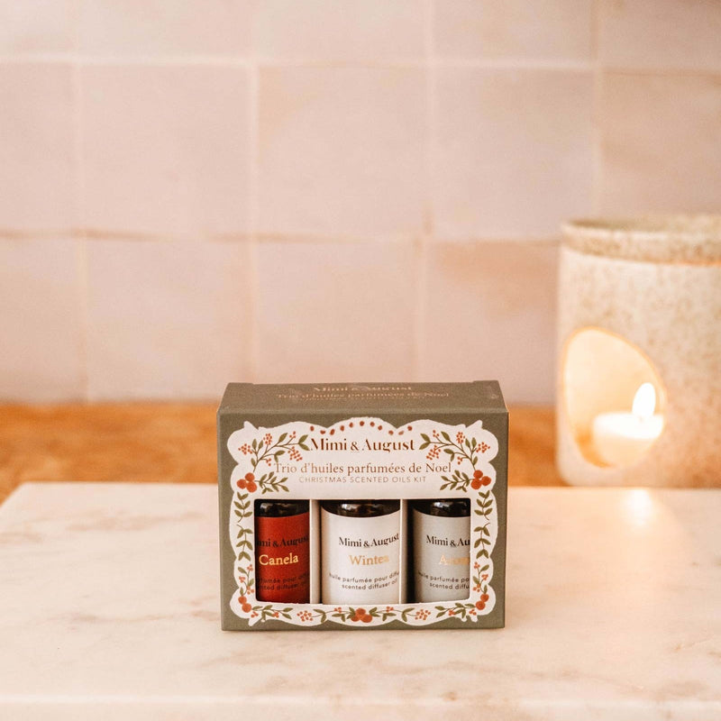 Trío de aceites aromáticos navideños