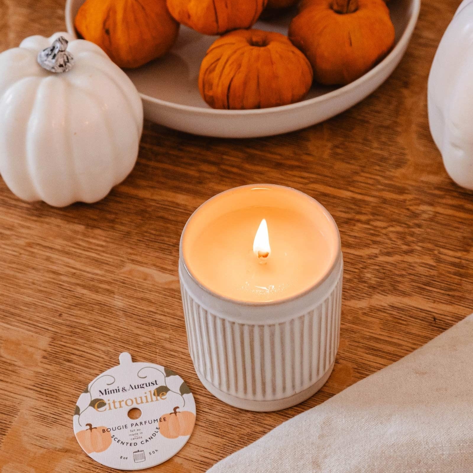 Vela Reutilizable - Citrouille 8oz