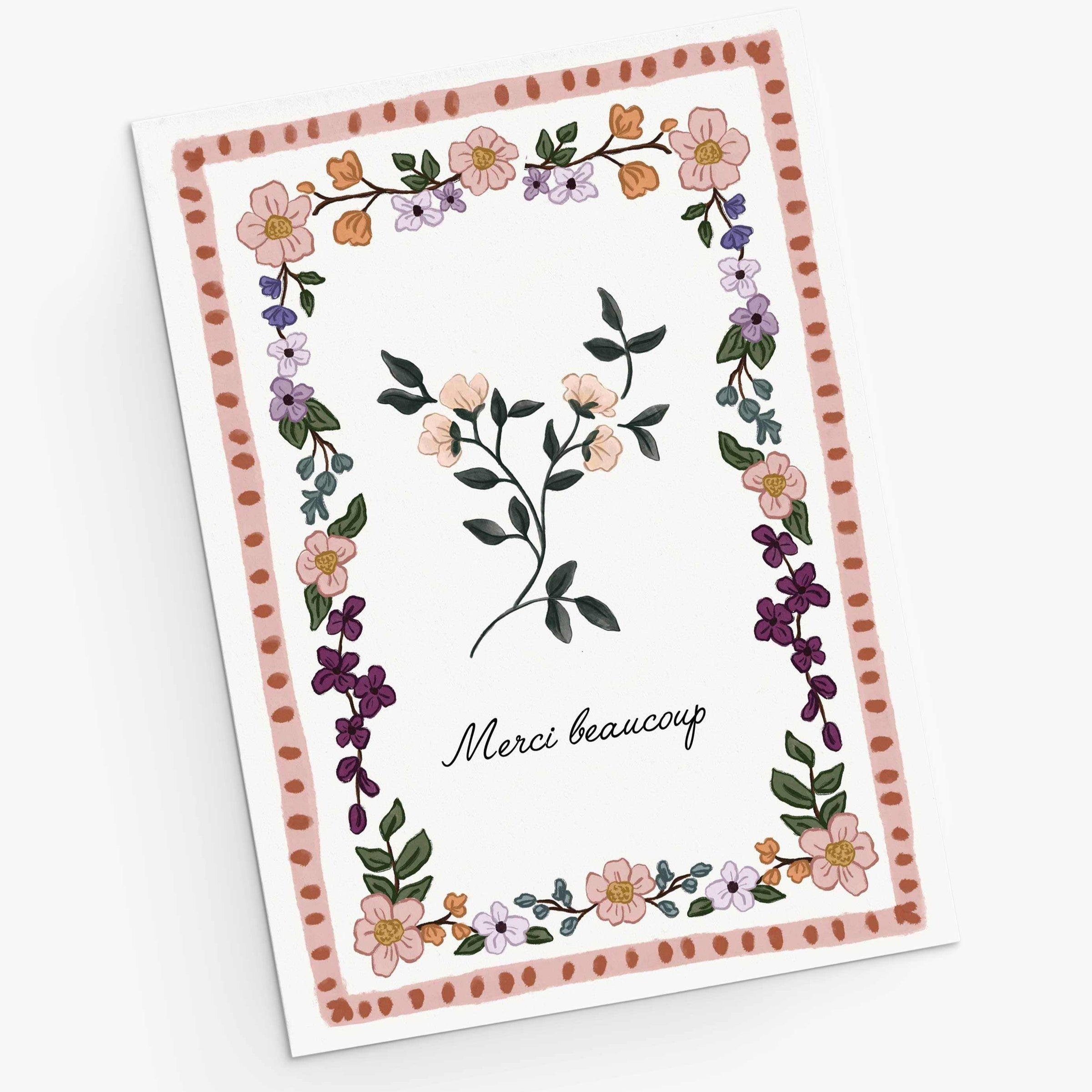 Carte de remerciement florale