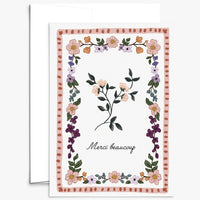 Carte de remerciement florale