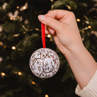 Flor de invierno - Vela de adorno navideño