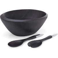 Noir Salad Bowl with Servers – Tableware gift Montreal Villeray Urban Palate