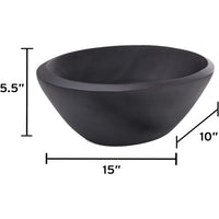 Noir Salad Bowl with Servers