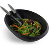 Noir Salad Bowl with Servers