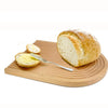 Tabla para pan de madera de haya con recogedor de migas