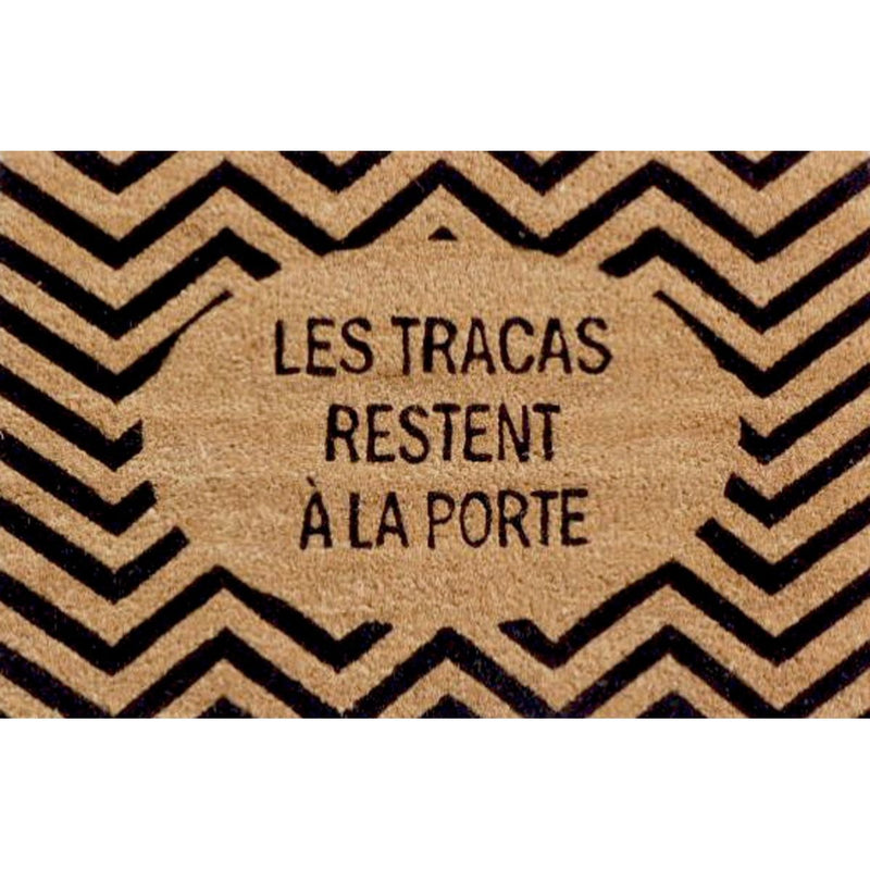 Doormat Les Tracas Restent à la Porte – Home Décor cadeau Montréal Villeray Papille Urbaine