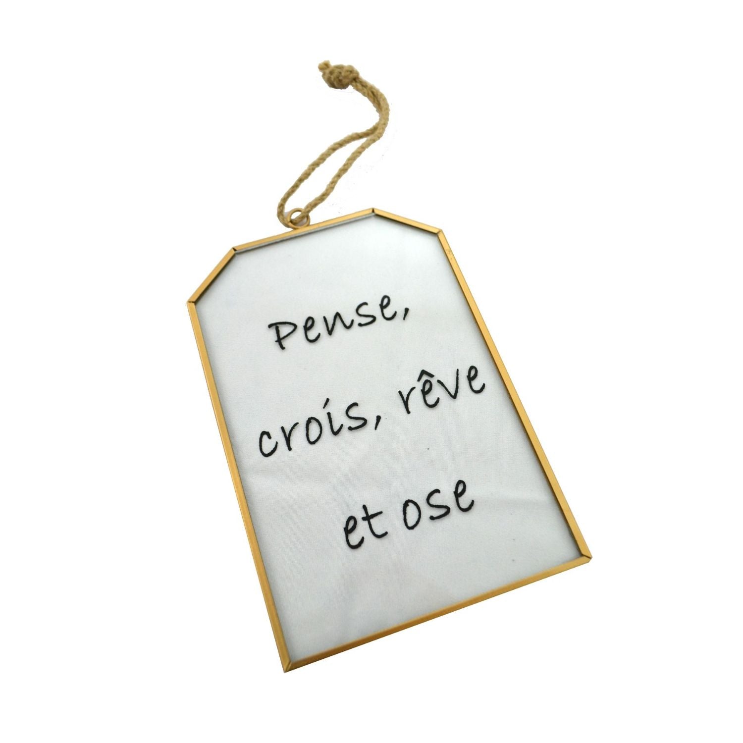 Glass Copper Sign "Reve"