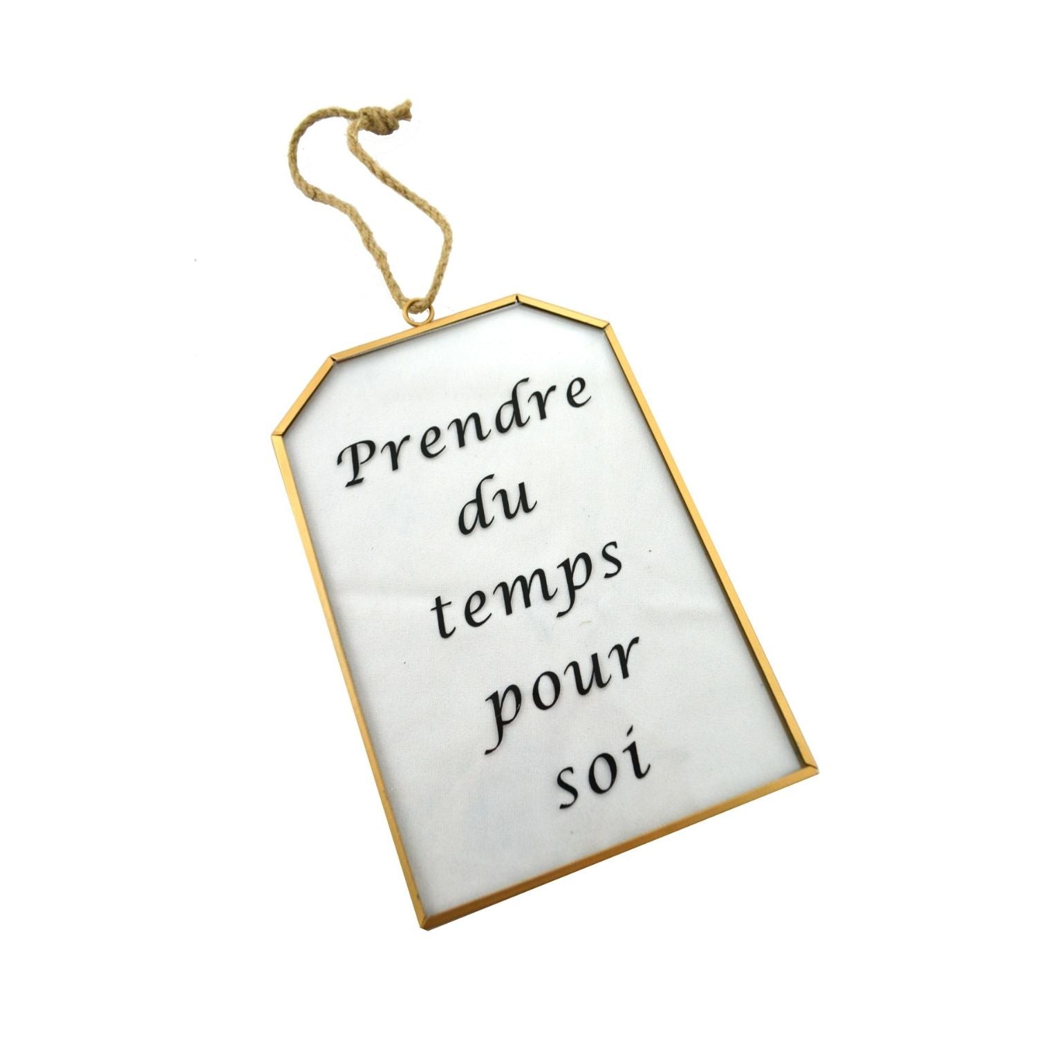 Affiche en verre et cuivre « Temps »