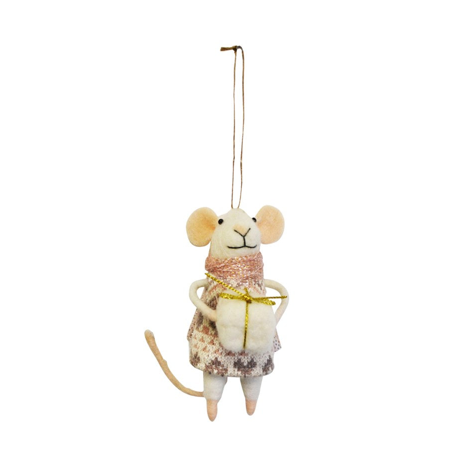 Felt Mouse Ornament Princess Gift
