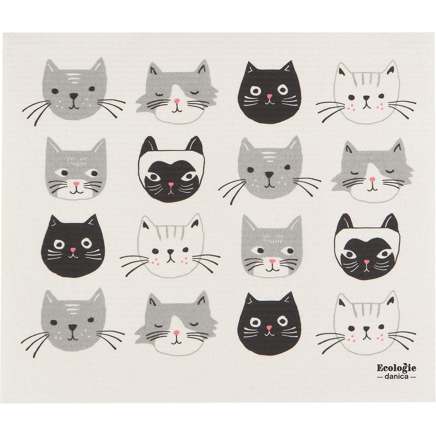 Swedish Drying Mat Cats Meow 12 x 14 inches