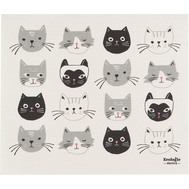 Swedish Drying Mat Cats Meow 12 x 14 inches