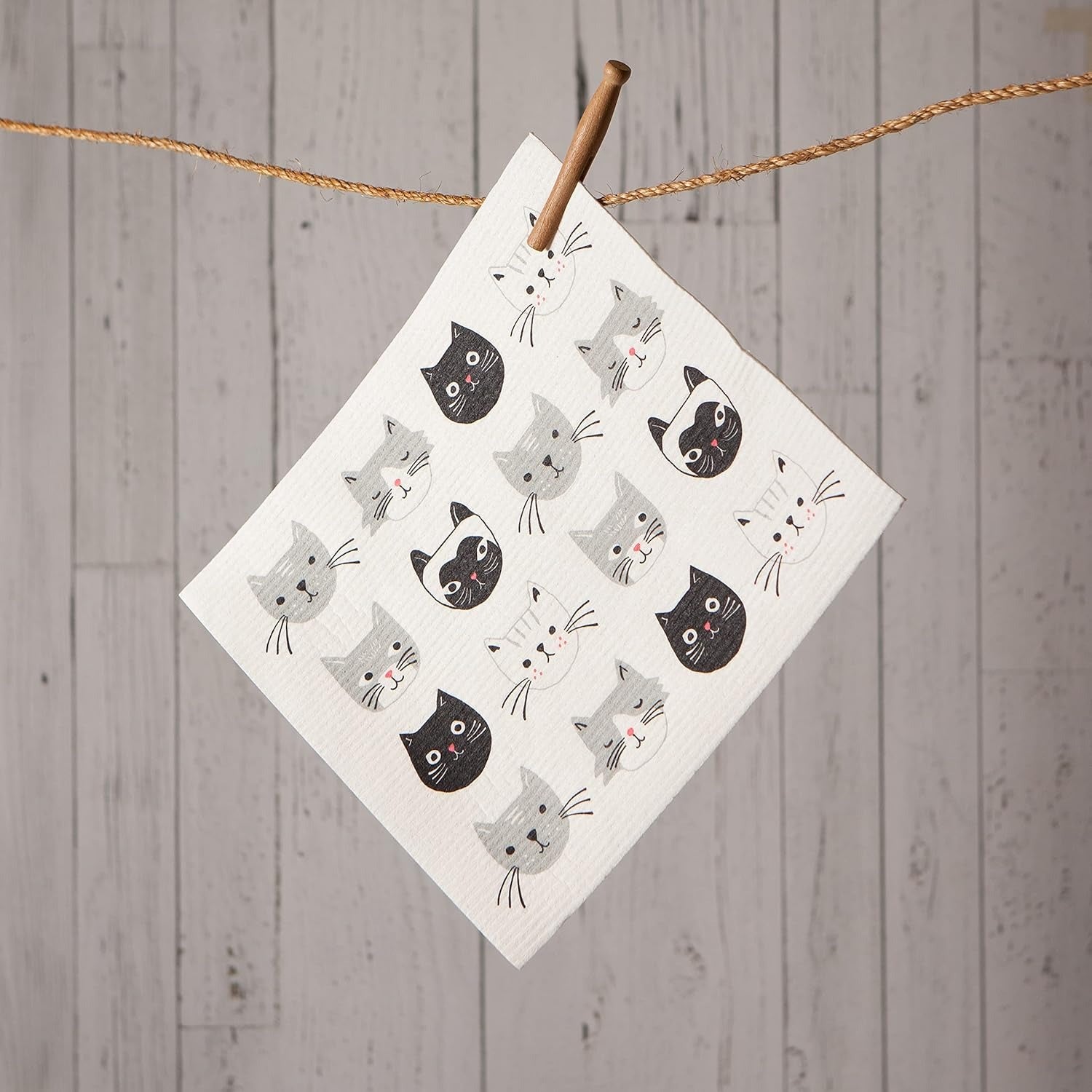 Swedish Drying Mat Cats Meow 12 x 14 inches