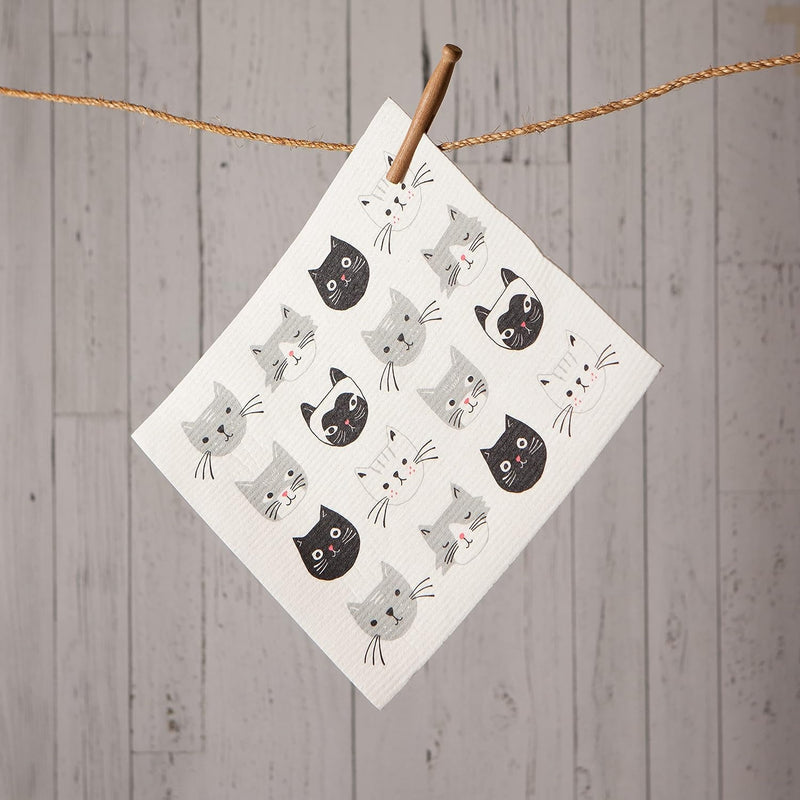 Swedish Drying Mat Cats Meow 12 x 14 inches