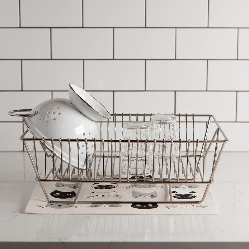 Swedish Drying Mat Cats Meow 12 x 14 inches