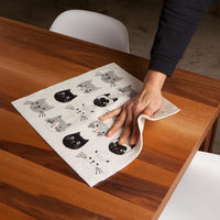 Swedish Drying Mat Cats Meow 12 x 14 inches – Kitchen Linens gift Montreal Villeray Urban Palate