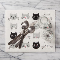 Swedish Drying Mat Cats Meow 12 x 14 inches