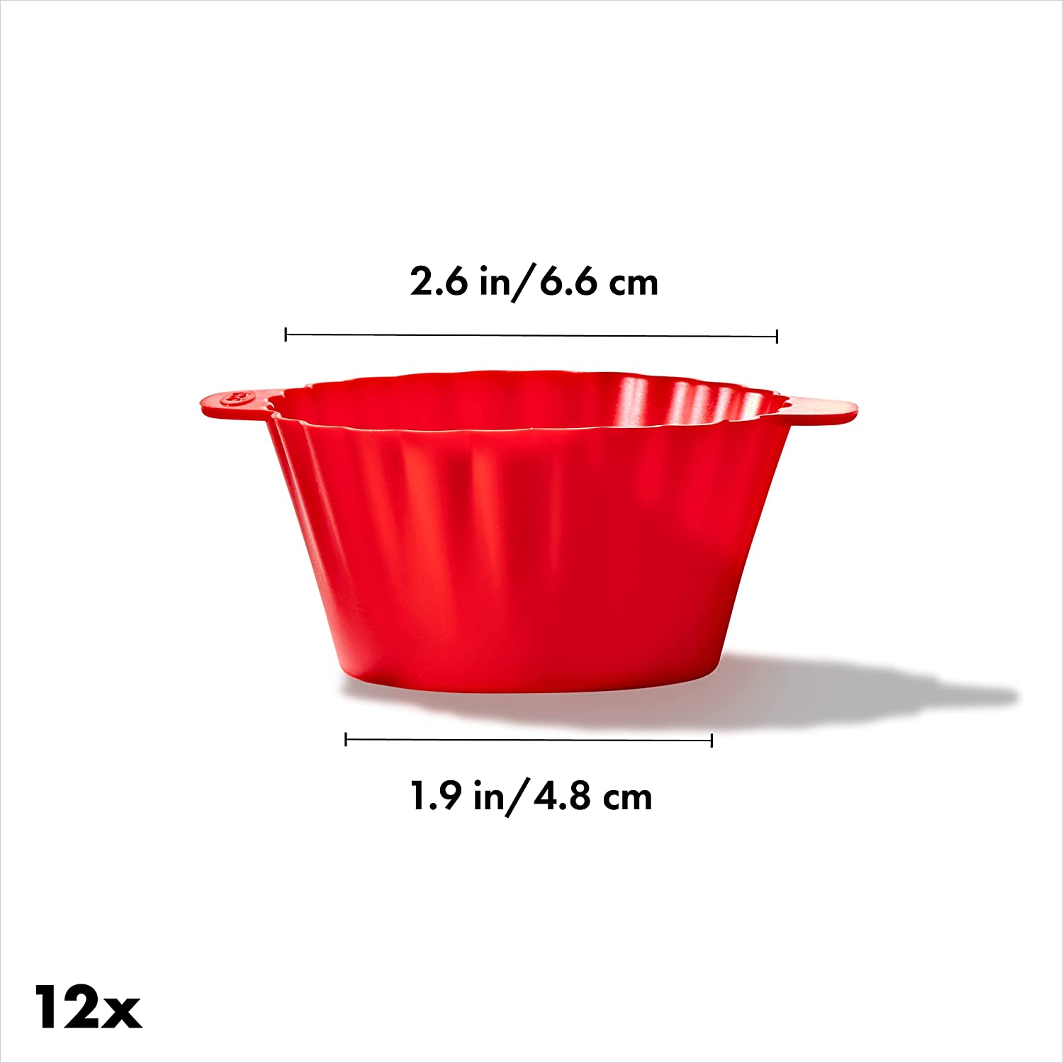 Set of 12 Silicone Baking Cups