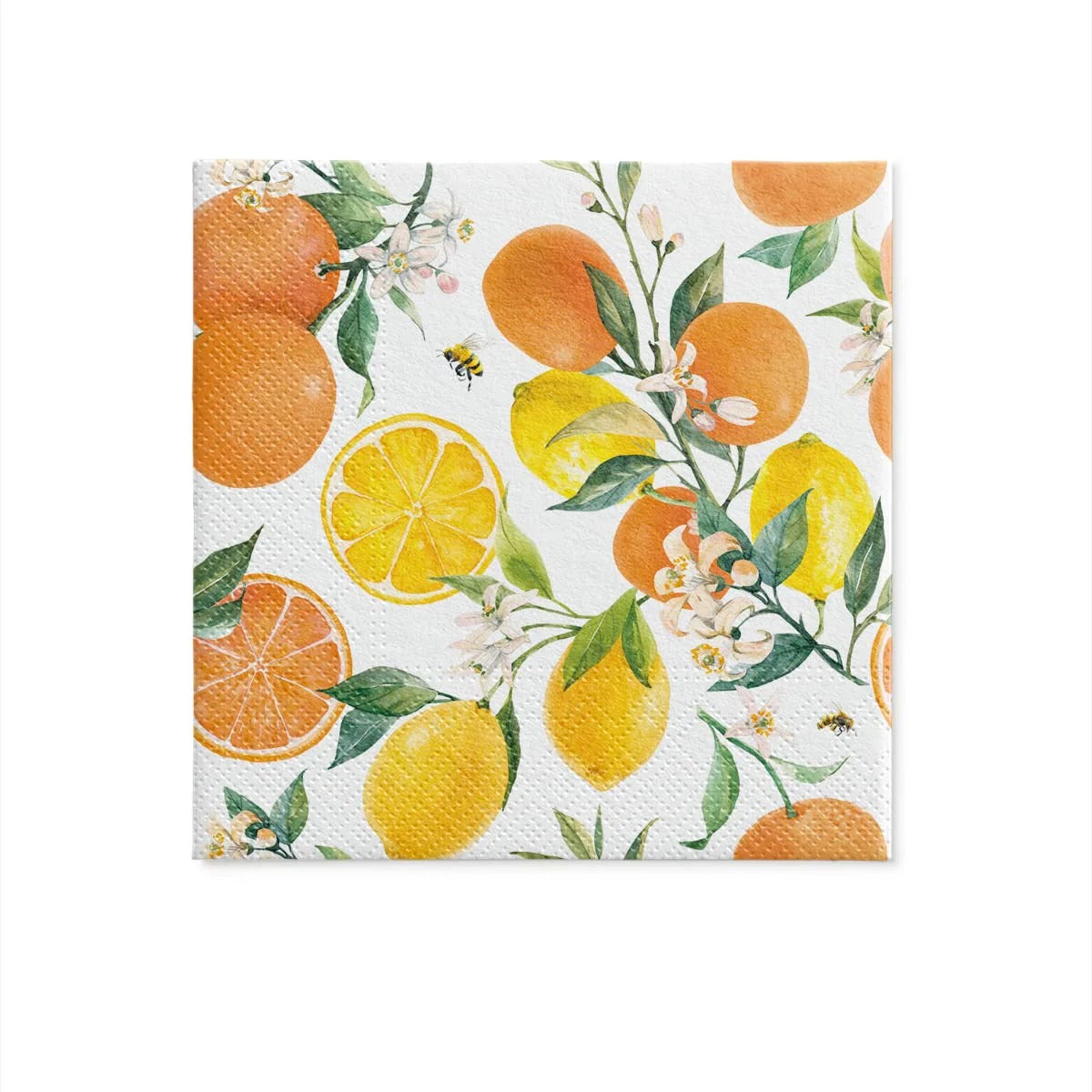 3-Ply Paper Napkins - Citrus with Bees